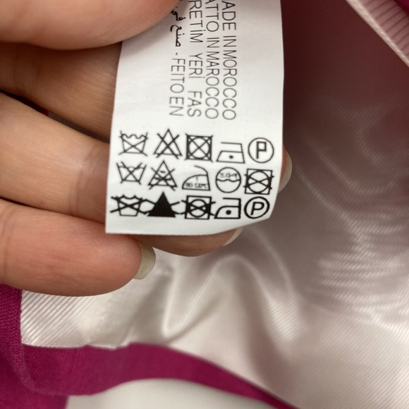 ZARA Woman Blazer Linen Blend Double-Breaste Cropped Pink Magenta Size L E121862 - Picture 7 of 12